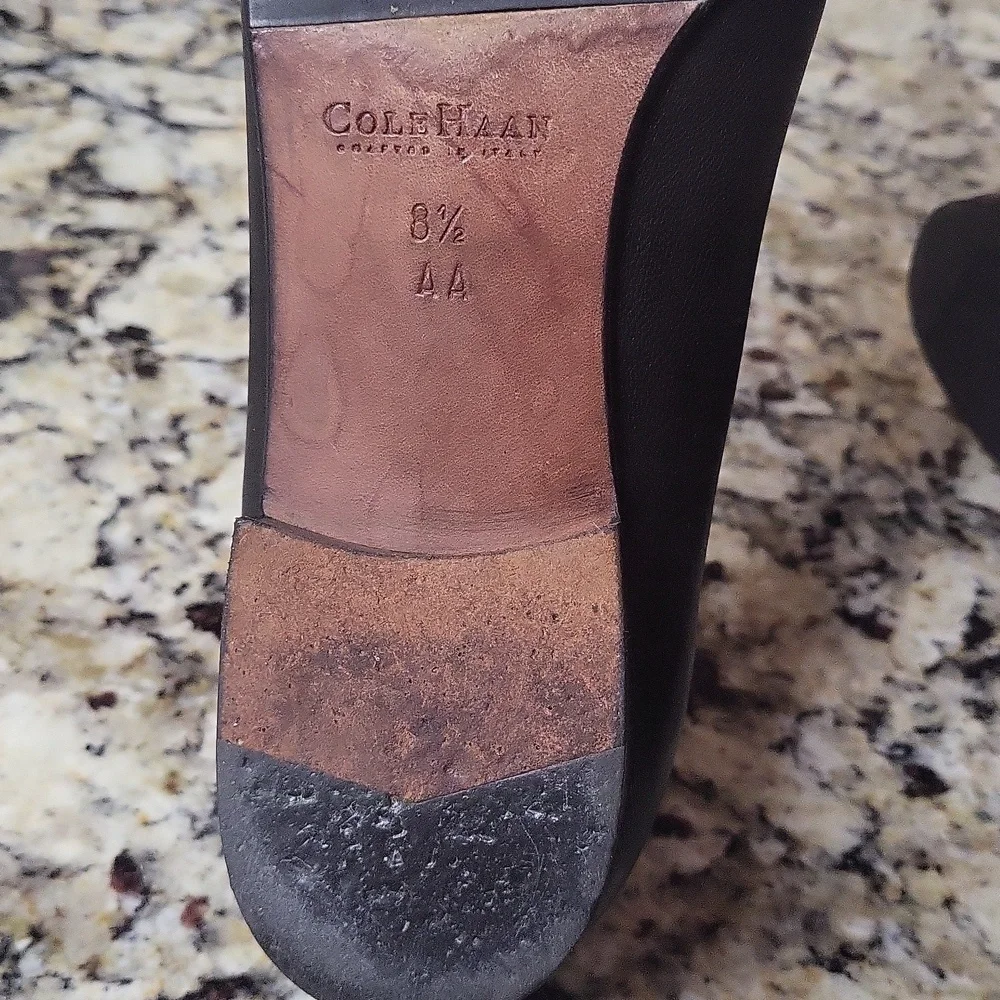 Cole Haan Black Leather Lezlie Loafers